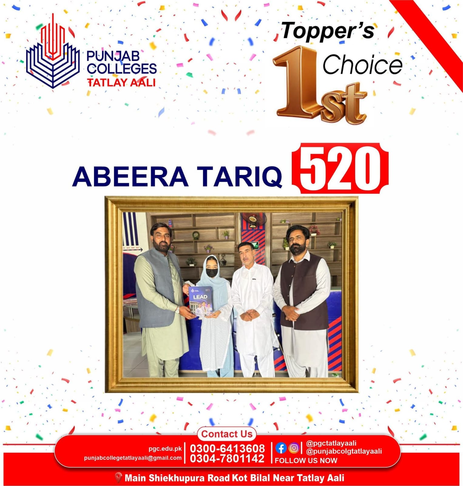 Celebrating Class Topper
